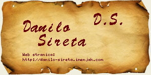 Danilo Sireta vizit kartica